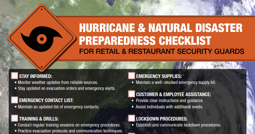 Hurricane Checklist for Security Guard Companies: Ensuring Safety and Protection during Severe Weather